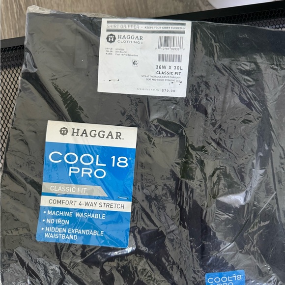 NEW Men's Haggar Cool 18 Pro Classic Fit Flat Front Stretch Dress Pants - Picture 6 of 7